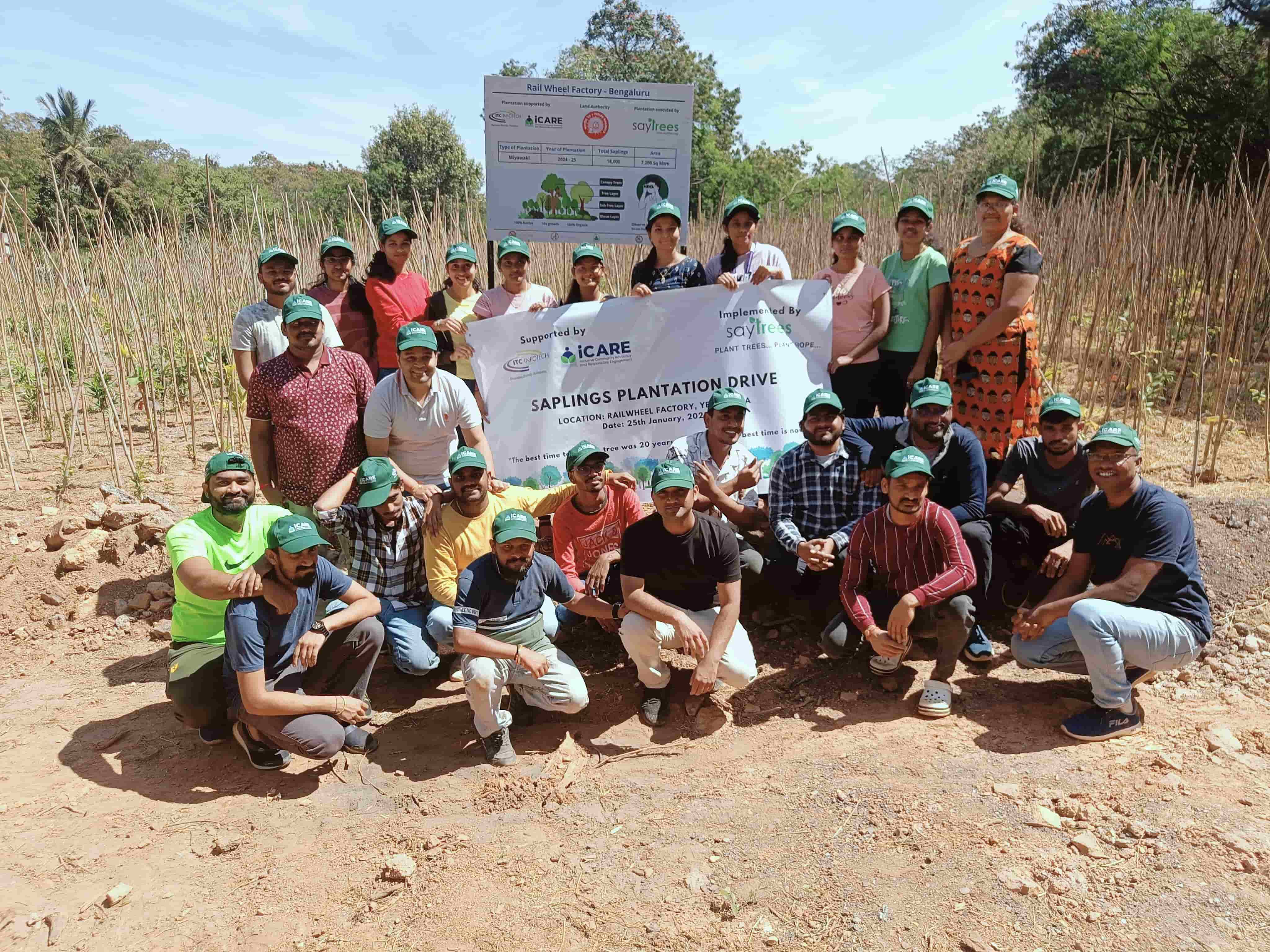 Volunteers planting trees